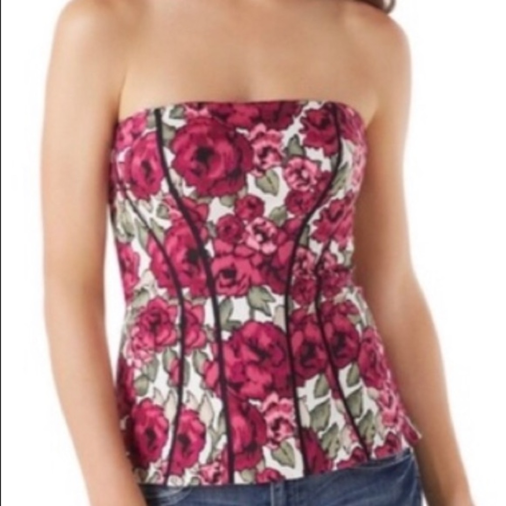 White House Black Market Meadow Bustier w/straps!